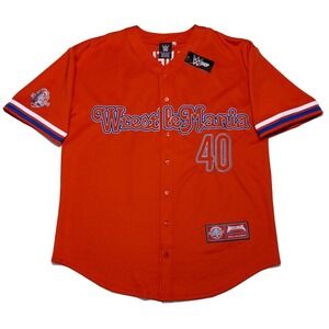 WWE 2024 Wrestlemania World Wrestling Baseball Jersey Philadelphia Red Large New